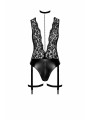 F297 Libido Body avec col, chaîne de perles et jarretière