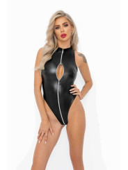 F294 Body Powerwetlook avec fermeture éclair sur le devant