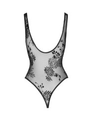 F242 Tulle body avec broderie flock à motifs