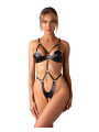 Dame controle body ouvert - Noir