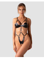 Dame controle body ouvert - Noir