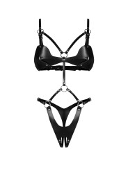 Dame controle body ouvert - Noir