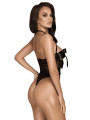 Sexy Kiss 246 body et ruban de satin - noir