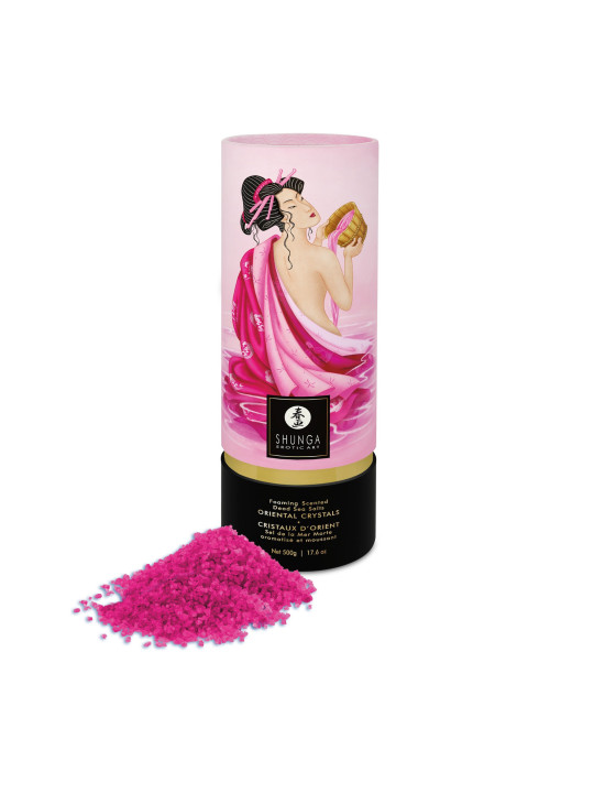 Sel de bain moussant - Cristaux d'orient - Aphrodisia rose