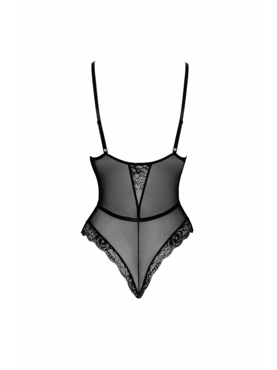 First Kiss 248 body en dentelle avec collier - noir