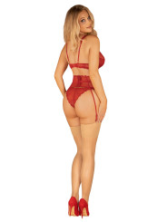 Lonesia porte jarretelles rouge