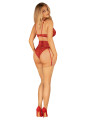 Lonesia porte jarretelles rouge