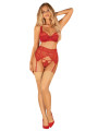 Lonesia porte jarretelles rouge