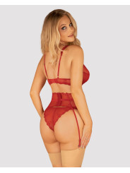 Lonesia porte jarretelles rouge