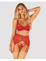 Lonesia porte jarretelles rouge