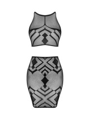 K101 top et jupe - Noire