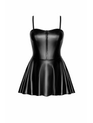 F308 Dreamer Mini robe corset wetlook avec fermeture éclair sur le devant