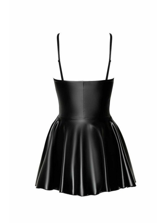 F308 Dreamer Mini robe corset wetlook avec fermeture éclair sur le devant