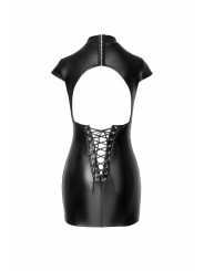 F309 Mini robe fantaisie wetlook avec laçage au dos