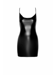 F307 Mirage Mini robe wetlook avec bijou chaîne en strass