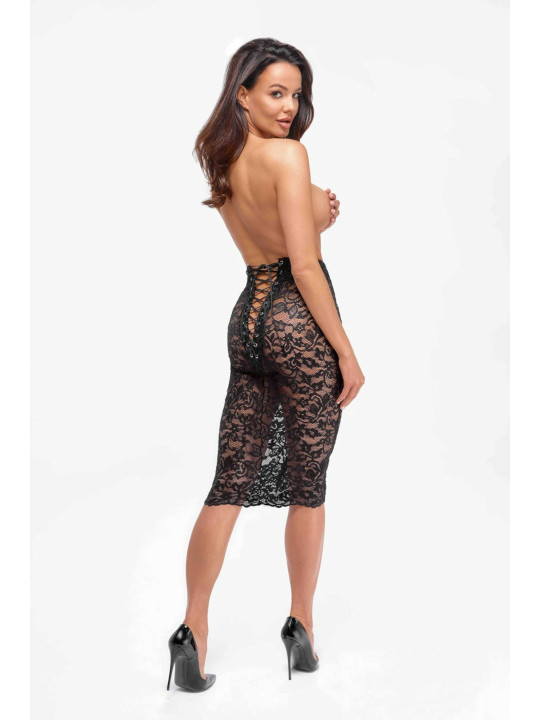 F302 Ambivalence Jupe midi à lacets