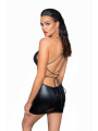 F252 Mini robe Powerwetlook avec dos lacé