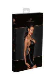 F252 Mini robe Powerwetlook avec dos lacé