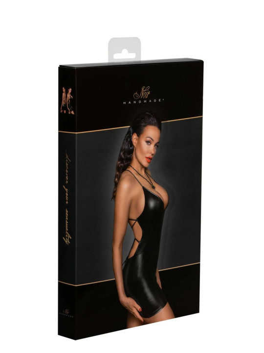 F252 Mini robe Powerwetlook avec dos lacé
