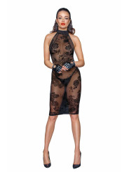 Robe midi en tulle avec bretelles en velours dans le dos