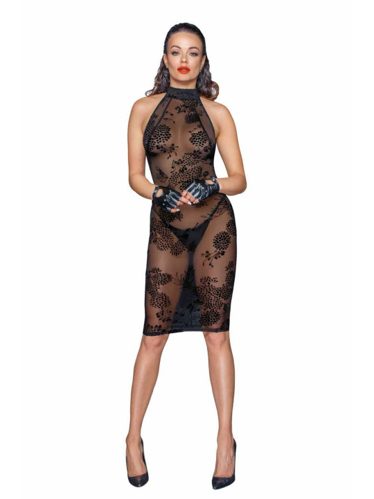 Robe midi en tulle avec bretelles en velours dans le dos