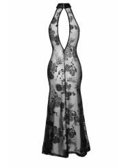 F239 Robe longue en tulle