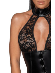 F224 Adorable robe avec longue ligne de boutons