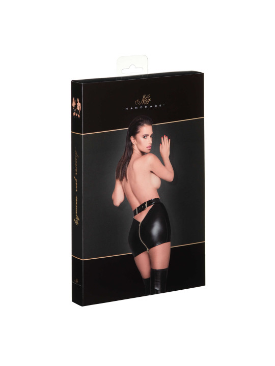 F219 jupe avec fermetures éclair dorées