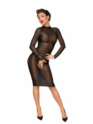 F182 Robe classique en tulle élastique