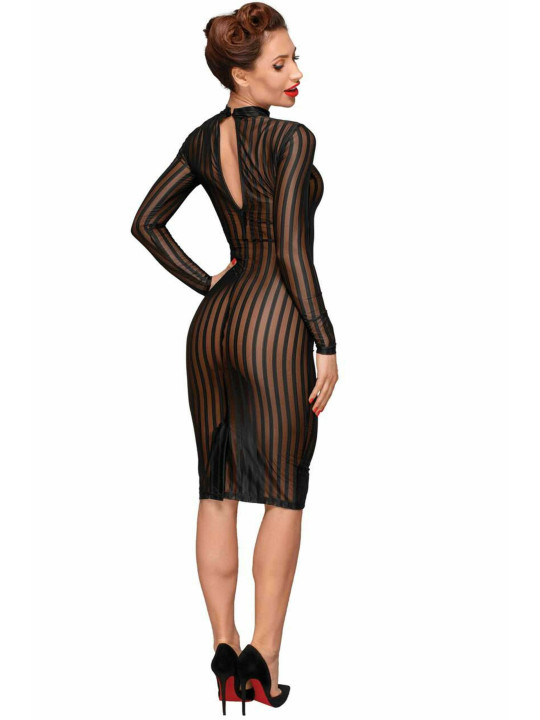 F182 Robe classique en tulle élastique