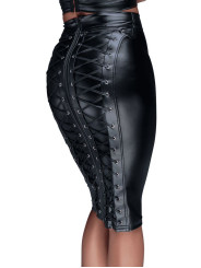 F152 Jupe crayon Powerwetlook