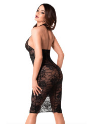 F338 Robe Midi en dentelle Nocturne