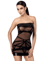 F359 Bondesque Mini robe épaule dénudée