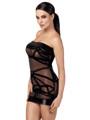 F359 Bondesque Mini robe épaule dénudée