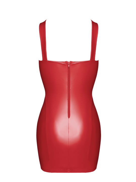 F364 Bombshell mini robe lacée red