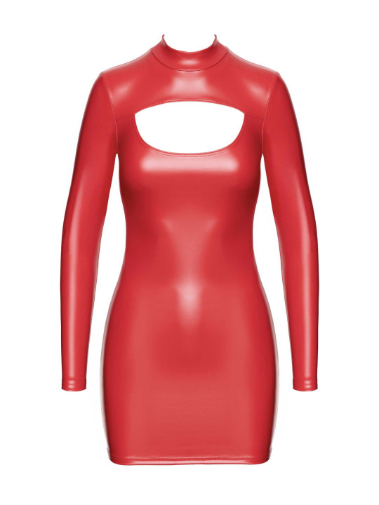 F367 Bombshell Robe Moulante ouverte Red