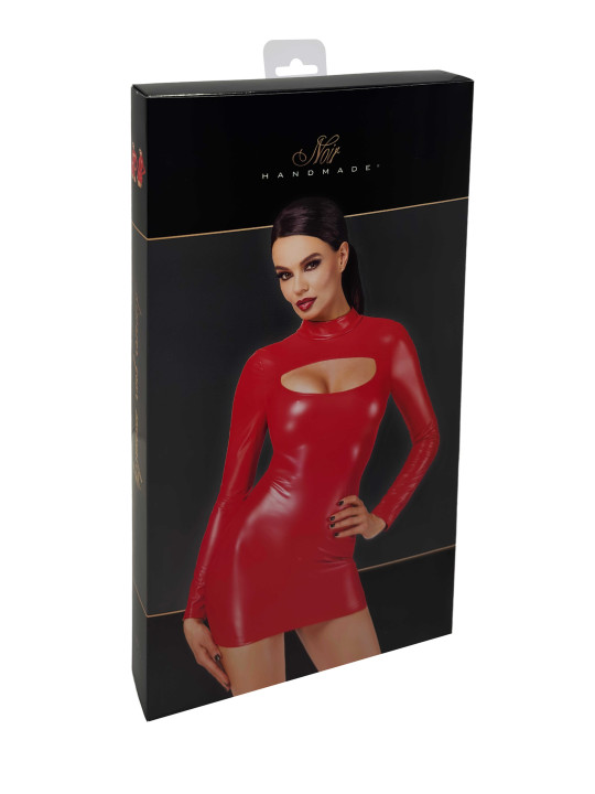 F367 Bombshell Robe Moulante ouverte Red