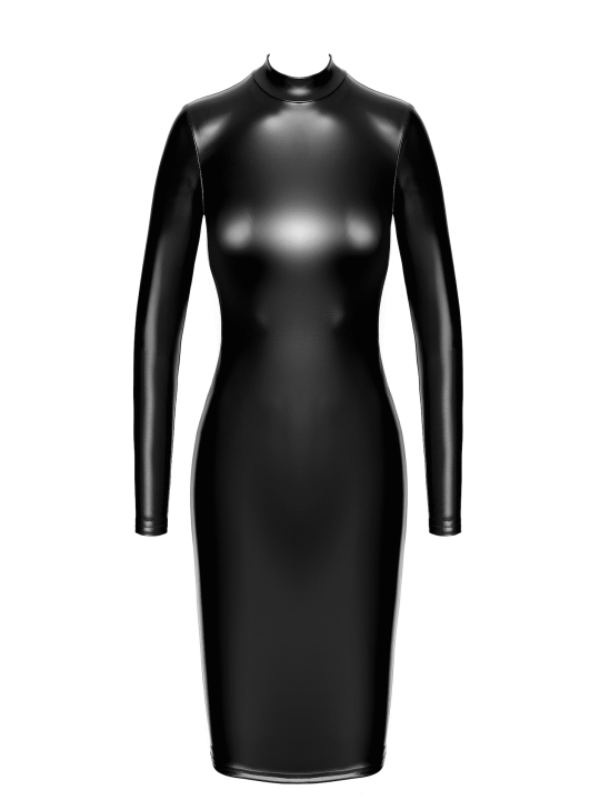 F371 Luxuria robe mi-longue cristal transparente