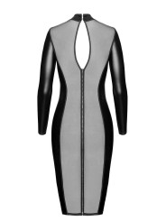 F371 Luxuria robe mi-longue cristal transparente