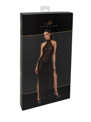 F372 Onyx Robe longue à deux fentes