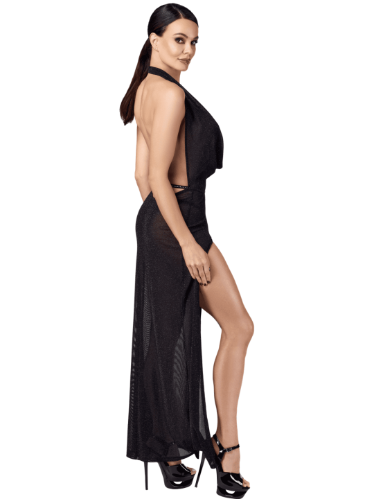 F373 Onyx Robe longue liquide