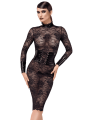 F375 Noirelle Robe corset mi-longue en dentelle