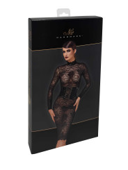 F375 Noirelle Robe corset mi-longue en dentelle