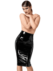 F378 Dominae jupe crayon en PVC