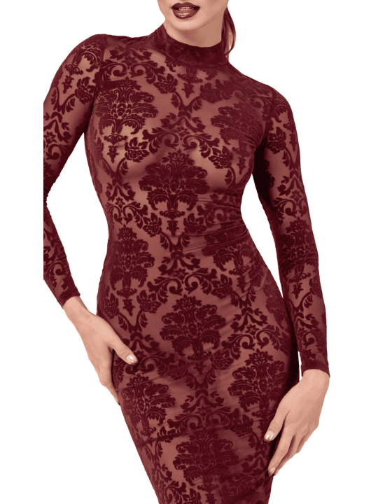 F384 Kink Royal Robe mi-longue