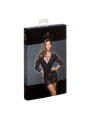 F113B Robe courte en dentelle noire