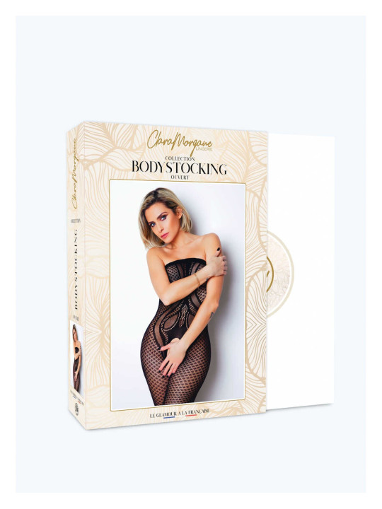Le numéro 20 bodystocking Clara Morgane - Noir