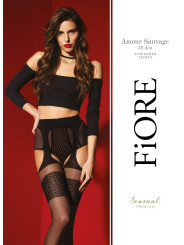 Amour Sauvage Bas jarretelles 20 DEN - Noir - Qualité premium