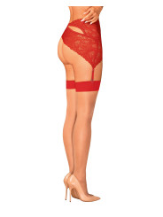 S814 Bas jarretelles rouge