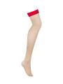 S814 Bas jarretelles rouge